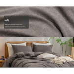 Apricot khaki 1.8m (Duvet Cover 180*220cm) Luxurious Soft Brushed Microfiber 4-Piece Bedding Set - Pure Color Double