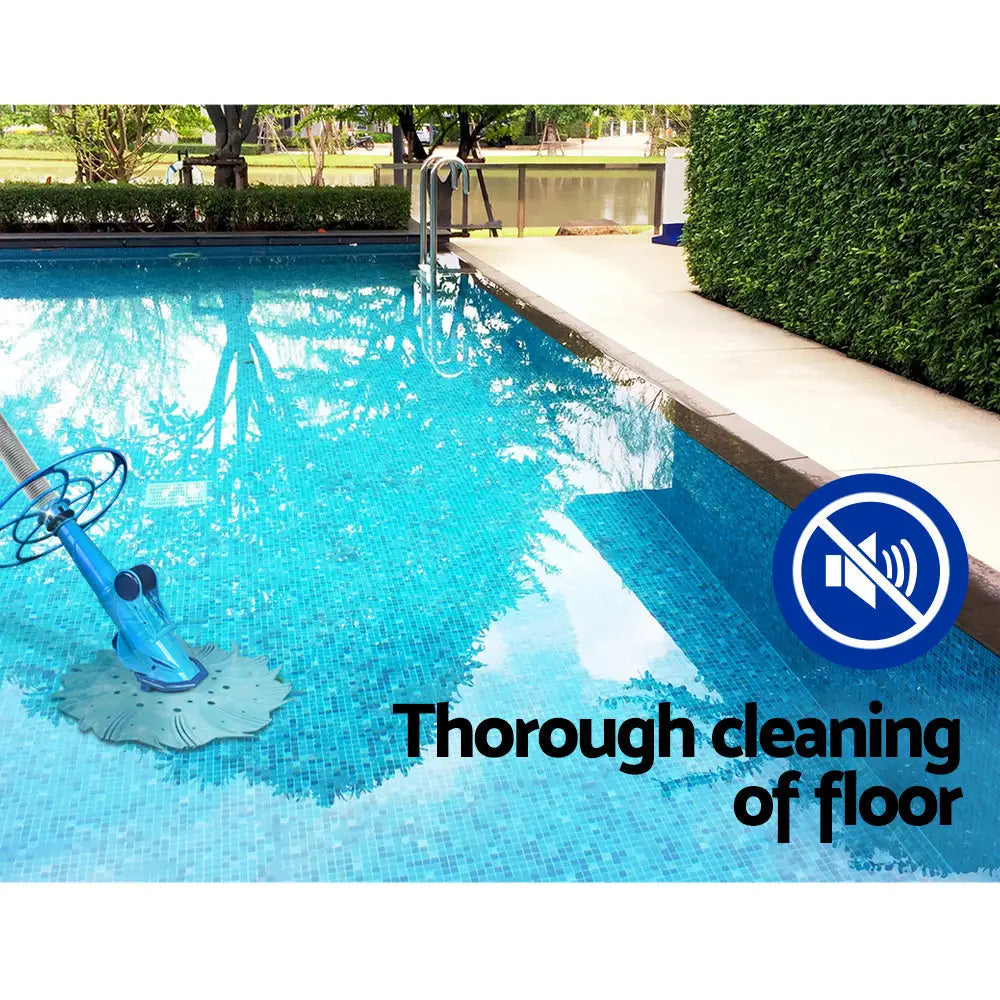 Aquabuddy Pool Cleaner Automatic Vacuum Floor Swimming Climb Wall Inground 10M - Home & Garden > Pool & Accessories