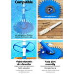 Aquabuddy Pool Cleaner Automatic Vacuum Swimming Floor Climb Wall Pool 10M Hose - Home & Garden > Pool & Accessories