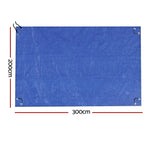 Aquabuddy Pool Cover 3x2m Above-ground Swimming Pool Blanket Blue - Home & Garden > Pool & Accessories