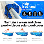 Aquabuddy Pool Cover 500 Micron 10.5x4.2m Swimming Pool Solar Blanket 5.5m Roller - Home & Garden > Pool & Accessories