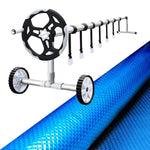 Aquabuddy Pool Cover 500 Micron 10x4m Swimming Pool Solar Blanket 5.5m Roller Blue - Home & Garden > Pool & Accessories