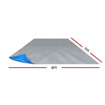 Aquabuddy Pool Cover 500 Micron 7x4m Swimming Pool Solar Blanket Blue Silver - Home & Garden > Pool & Accessories