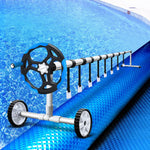 Aquabuddy Pool Cover 500 Micron 9.5x5m Swimming Pool Solar Blanket 5.5m Roller Blue - Home & Garden > Pool & Accessories