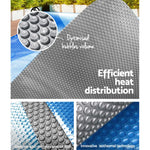 Aquabuddy Pool Cover 6.5x3m 400 Micron Silver Swimming Pool Solar Blanket 4m Roller - Home & Garden > Pool & Accessories
