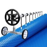 Aquabuddy Pool Cover 600 Micron 7x4m w/ Roller 4m Swimming Pools Solar Blanket - Home & Garden > Pool & Accessories >