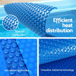 Aquabuddy Pool Cover 600 Micron 7x4m w/ Roller 5.55m Solar Blanket Blue - Home & Garden > Pool & Accessories > Pool