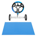 Aquabuddy Pool Cover 600 Micron 7x4m w/ Roller 5.55m Solar Blanket Blue - Home & Garden > Pool & Accessories > Pool