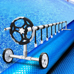 Aquabuddy Pool Cover 8x4.2m 400 Micron Blue Swimming Pool Solar Blanket 5.5m Roller - Home & Garden > Pool & Accessories