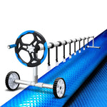 Aquabuddy Pool Cover 8x4.2m 400 Micron Swimming Pool Solar Blanket 5.5m Roller Blue - Home & Garden > Pool & Accessories