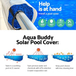 Aquabuddy Pool Cover 9.5x5m 400 Micron Silver Swimming Pool Solar Blanket 5.5m Roller - Home & Garden > Pool &