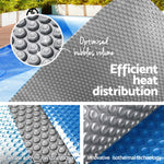 Aquabuddy Pool Cover 9.5x5m 400 Micron Swimming Pool Solar Blanket Blue Silver - Home & Garden > Pool & Accessories