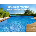 Aquabuddy Pool Cover Roller 5.5m Adjustable Swimming Pool Solar Blanket Reel Blue - Home & Garden > Pool & Accessories