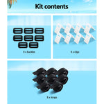 Aquabuddy Pool Cover Roller Attachment Swimming Pool Reel Straps Kit 8PCS - Home & Garden > Pool & Accessories