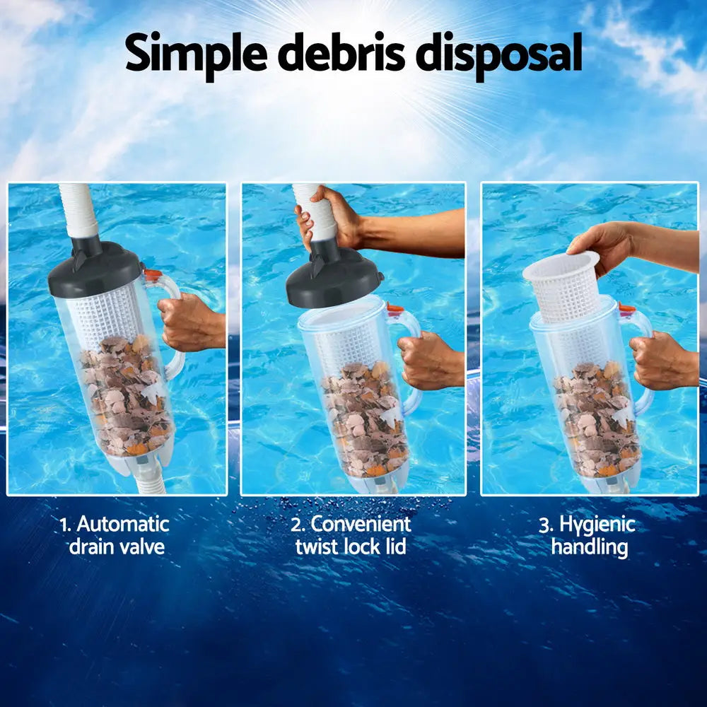 Aquabuddy Pool Leaf Canister Cleaner Suction Catcher In-ground Swimming Pools - Home & Garden > Pool & Accessories >
