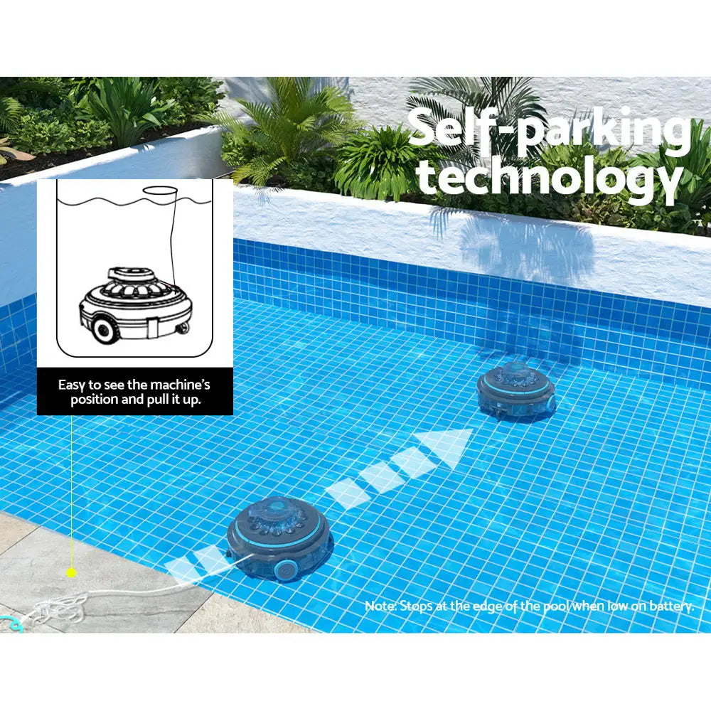 Aquabuddy Robotic Pool Cleaner Automatic Vacuum Swimming Robot Filter Cordless - Home & Garden > Pool & Accessories