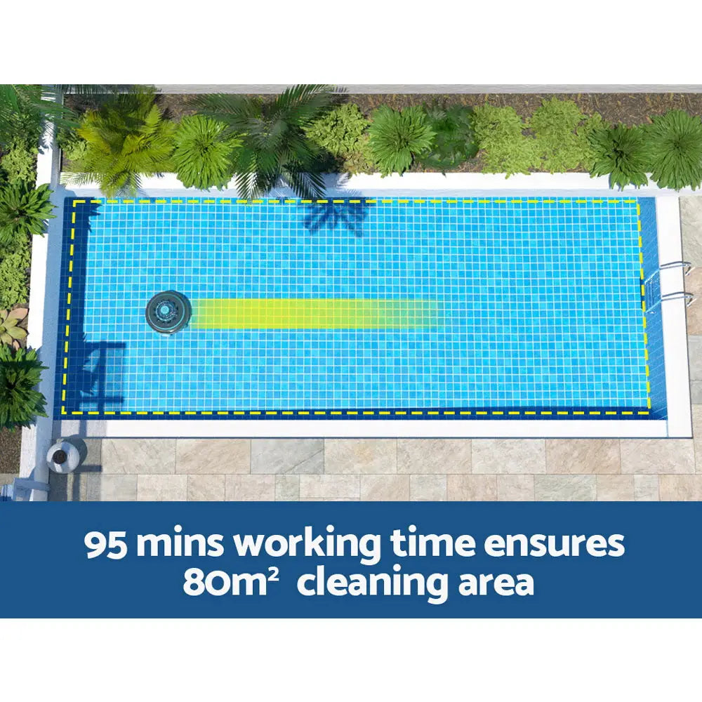 Aquabuddy Robotic Pool Cleaner Automatic Vacuum Swimming Robot Filter Cordless - Home & Garden > Pool & Accessories