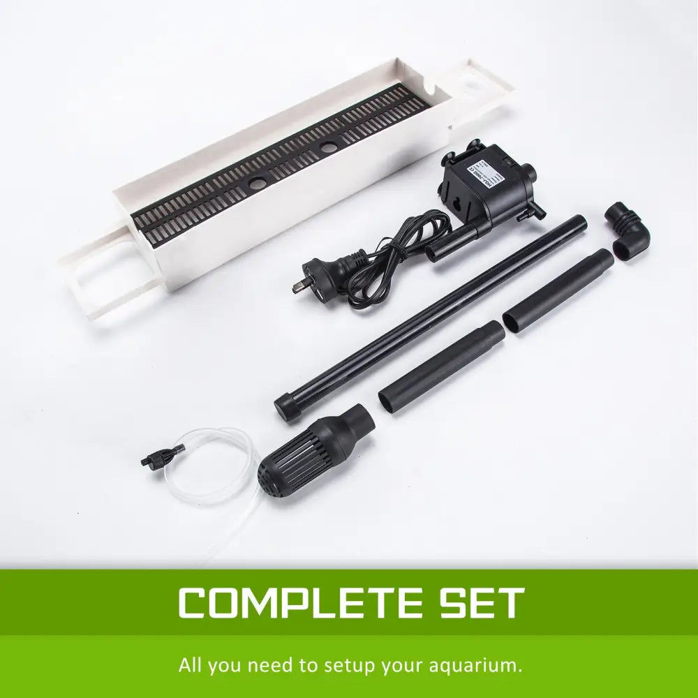 Aquarium Curved Glass RGB LED Fish Tank Set Filter Pump 52L - Pet Care > Aquarium > Aquariums