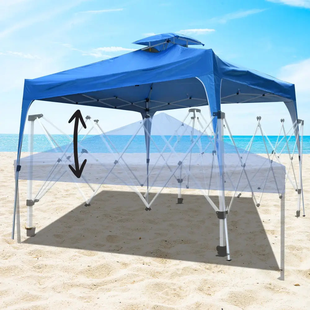 Arcadia Furniture 3M x 3M Outdoor Folding Tent - Navy - Furniture > Outdoor