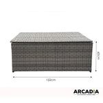 Arcadia Furniture Outdoor Rattan Storage Box Garden Toy Tools Shed UV Resistant - Oatmeal - Furniture > Outdoor >