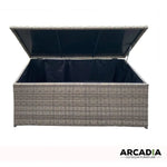 Arcadia Furniture Outdoor Rattan Storage Box Garden Toy Tools Shed UV Resistant - Oatmeal - Furniture > Outdoor >