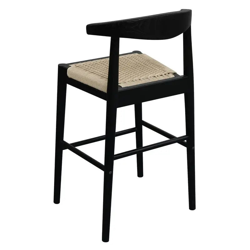 Arden Solid Oak Loom Kitchen Counter Stool (Black) - Furniture > Bar Stools & Chairs > Table & Bar Stools