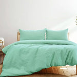 Ardor Chateau Aqua Green Embossed Quilt Cover Set Queen - Home & Garden > Bedding