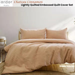 Ardor Chateau Cinnamon Embossed Quilt Cover Set Queen - Home & Garden > Bedding