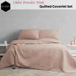Ardor Chloe Powder Pink 3 Pcs Quilted Coverlet Set Queen/King - Home & Garden > Bedding