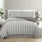 Ardor Cove Charcoal Seersucker Waffle Quilt Cover Set Queen - Home & Garden > Bedding
