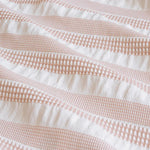 Ardor Cove Rose Dust (Similar to Peach color) Seersucker Waffle Quilt Cover Set Double - Home & Garden > Bedding