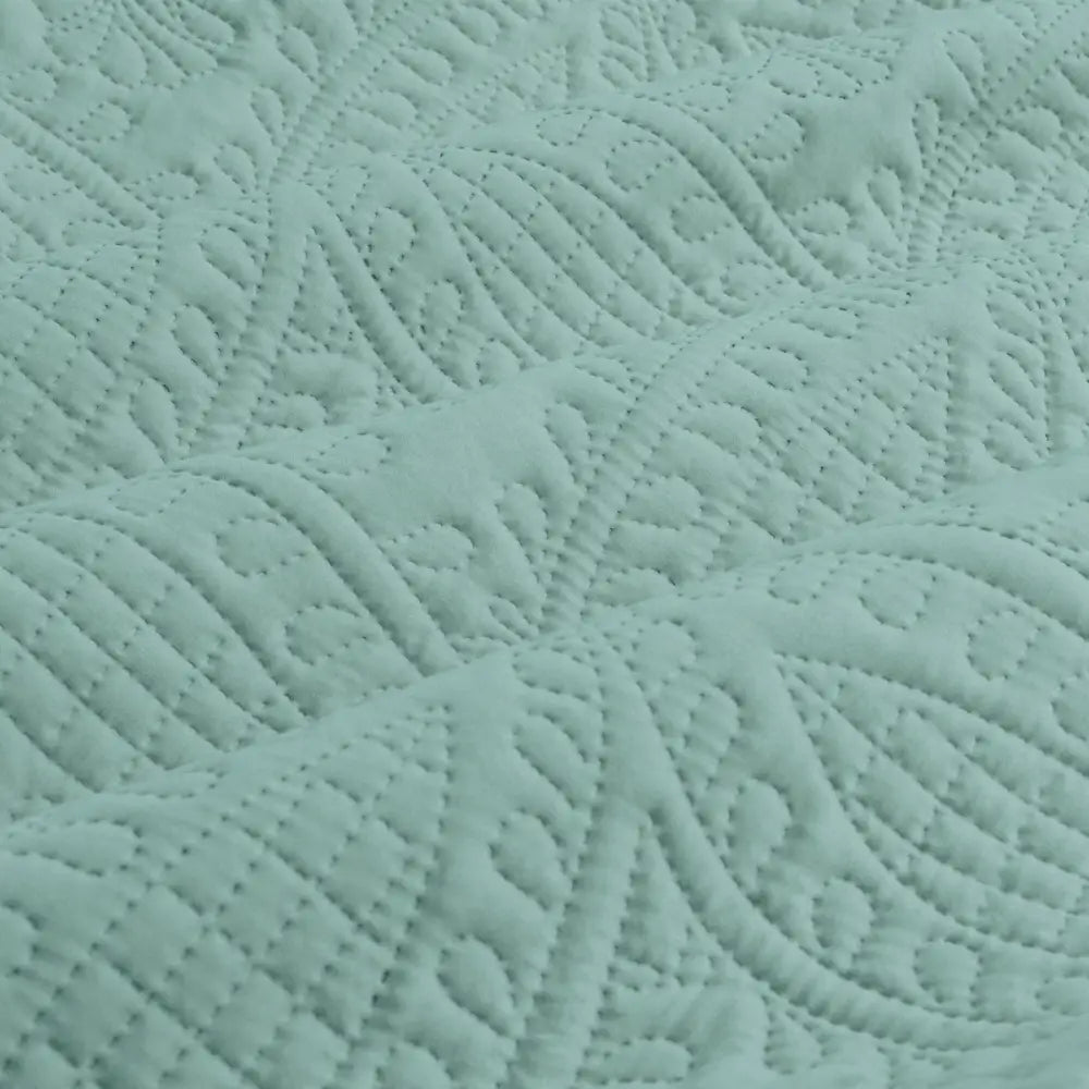 Ardor Eddison Bluestone Light Quilted Embossed Quilt Cover Set Queen - Home & Garden > Bedding