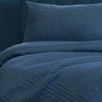 Ardor Eddison Cornflower Light Quilted Embossed Quilt Cover Set Queen - Home & Garden > Bedding