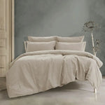 Ardor Embre Taupe (Also known as Warm Grey) 100% Washed Cotton Quilt Cover Set Queen - Home & Garden > Bedding