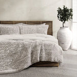 Ardor Faux Fur Bear 3 Piece Comforter Set Queen/King - Home & Garden > Bedding
