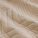Ardor Hana Champagne Embossed Velvet Quilt Cover Set Queen - Home & Garden > Bedding
