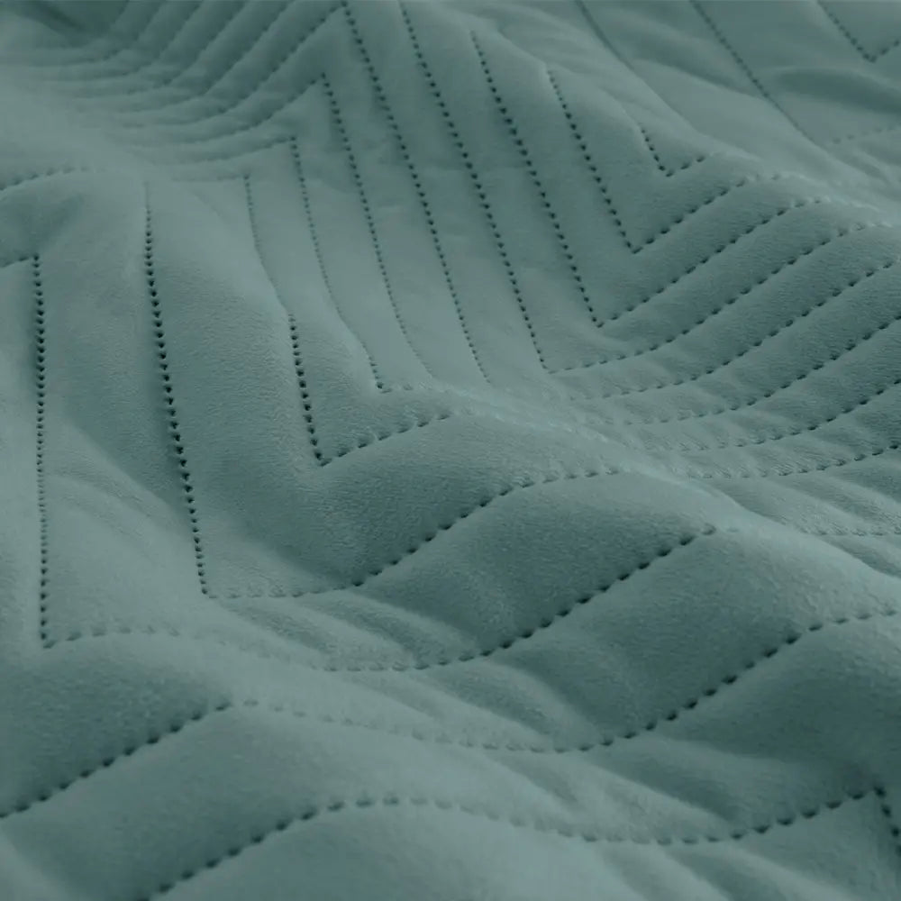 Ardor Hana Stormy Sea Embossed Velvet Quilt Cover Set Queen - Home & Garden > Bedding