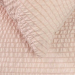 Ardor Ingrid Blush Seersucker Stripe Quilt Cover Set Double - Home & Garden > Bedding