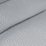 Ardor Ingrid Silver Seersucker Stripe Quilt Cover Set Double - Home & Garden > Bedding