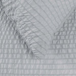 Ardor Ingrid Silver Seersucker Stripe Quilt Cover Set Queen - Home & Garden > Bedding