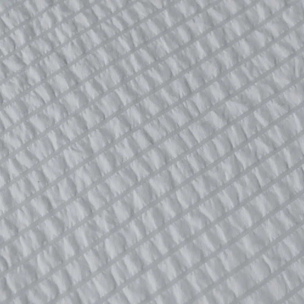 Ardor Ingrid Silver Seersucker Stripe Quilt Cover Set Queen - Home & Garden > Bedding
