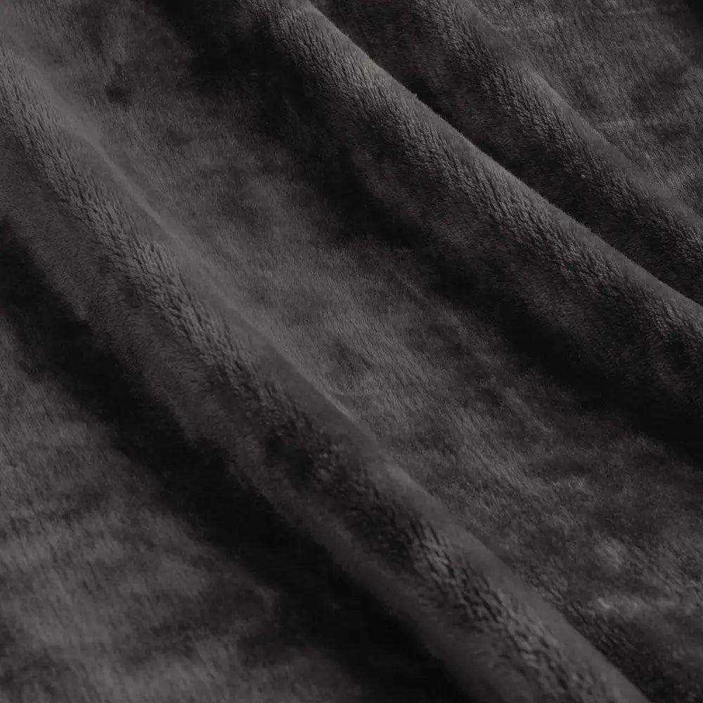 Ardor Lucia Luxury Push Blanket Charcoal Super King - Home & Garden > Bedding