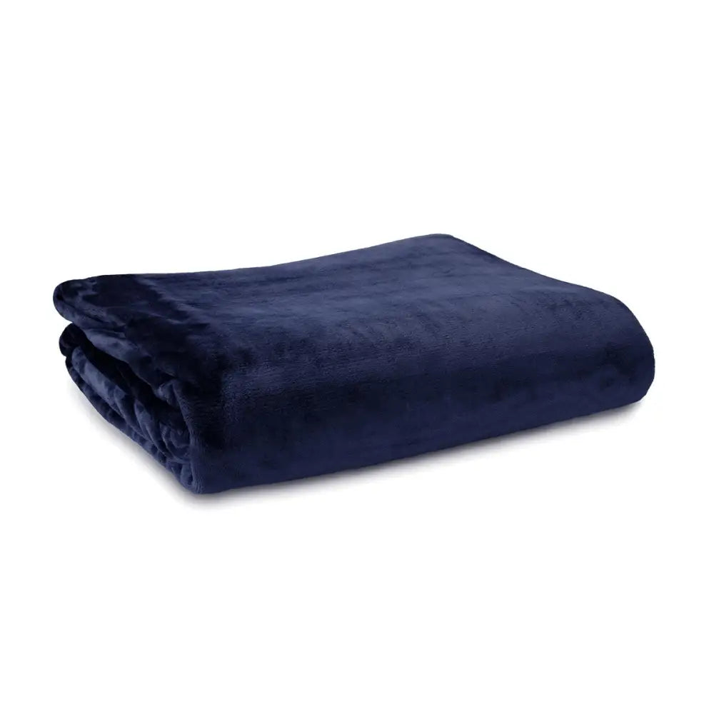 Ardor Lucia Luxury Push Blanket Navy Queen - Home & Garden > Bedding