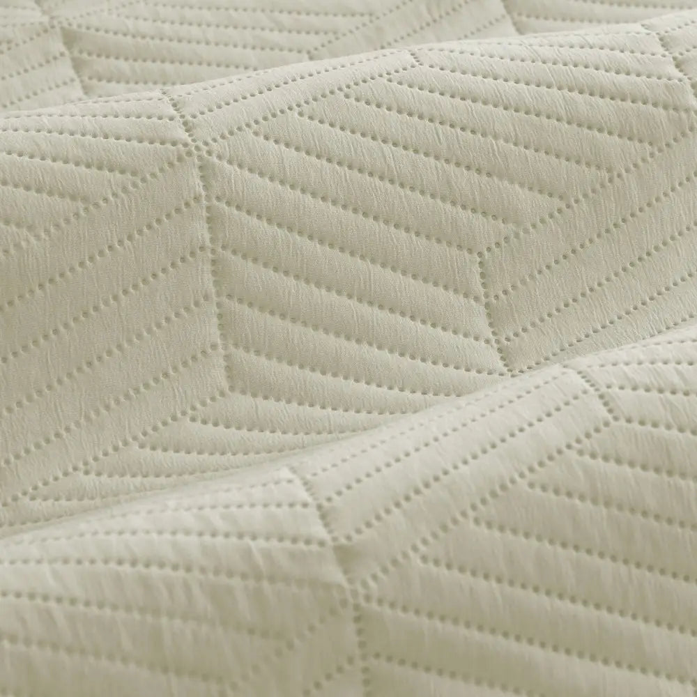 Ardor Maxwell Tan Embossed Vintage Washed Quilt Cover Set King - Home & Garden > Bedding