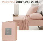 Ardor Micro Flannel Sheet Set Dusty Pink King - Home & Garden > Bedding
