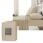 Ardor Micro Flannel Sheet Set Latte Mega King - Home & Garden > Bedding