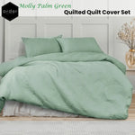 Ardor Molly Palm Green Quilted Quilt Cover Set King - Home & Garden > Bedding