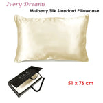Ardor Mulberry Silk Standard Pillowcase Ivory Dreams - Home & Garden > Bedding