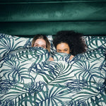 Ardor Palms Blue Polyester Cotton Quilt Cover Set King - Home & Garden > Bedding
