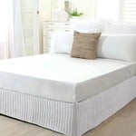 Ardor Quilted Valance White SINGLE - Home & Garden > Bedding